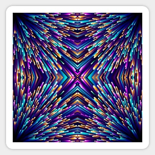 Purple, Blue And Orange Lights Sticker